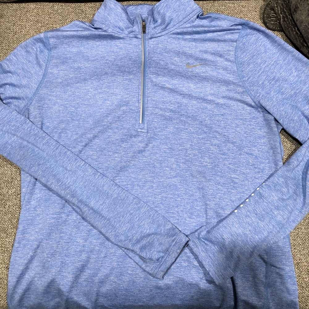 Light blue nike element dri fit 1/4 zip